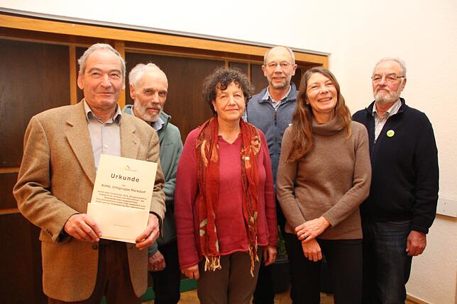 BUND-Ortsgruppe Markdorf (von links) mit Franz Beer, Jörg Münch, Elisabeth Moll-Simons, Albin Ströbele, Ira Brzoska und Franz Kieferle.