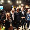 Sie setzen beim Unternehmerfrühstück einen Impuls voller Optimismus (von links): Lara Nerpel von der Marketing und Tourismus Konstanz ...