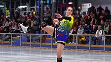 Greta Rinkeviciute vom SV Allensbach, hier im Spiel gegen SG Schozach-Bottwartal, freut sich auf das Duell gegen Schwabmünchen.