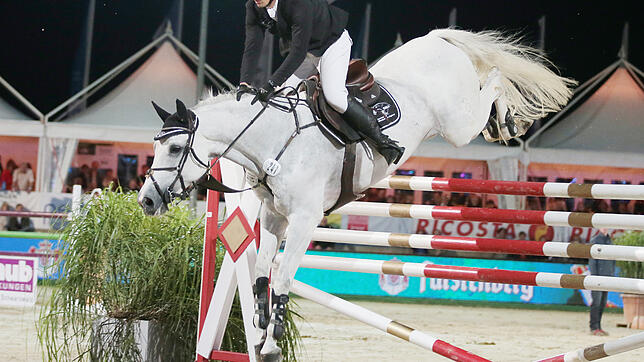Zu den großen Attraktionen beim Fest der Pferde zählen die nächtlichen Springen unter Flutlicht. Bild: Roger Müller