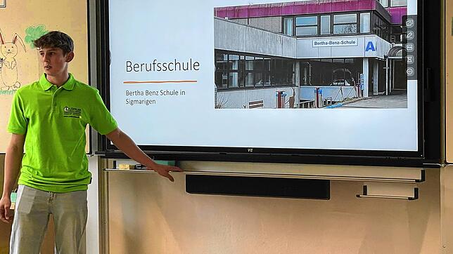 Der ehemalige GMS-Schüler und jetzige Auszubildende Julian Ruf gibt einen Einblick in die Tätigkeitsfelder im Bereich des Hoch- und ...