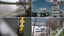 Der Konstanzer Pegel und Bilder von früheren Hochwässern am Hochrhein und am Bodensee. Aktuell steuert der See auf den Grenzwert von ...