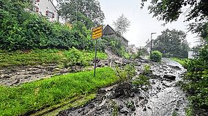 Erdrutsch in Roggenbeuren im Deggenhausertal.