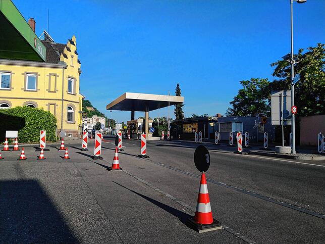Bild 14: Von Bauzaun zu Bauzaun, von Betonsperre zu Betonsperre: Eine Schweiz-Reise in Bildern entlang der geschlossenen Grenze von Jestetten bis Basel