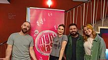 Sie sind bei &bdquo;Night Wash&ldquo;, einer Comedyshow im Gloria Theater in Bad Säckingen aufgetreten. Das Bild zeigt (von links): Tobi ...