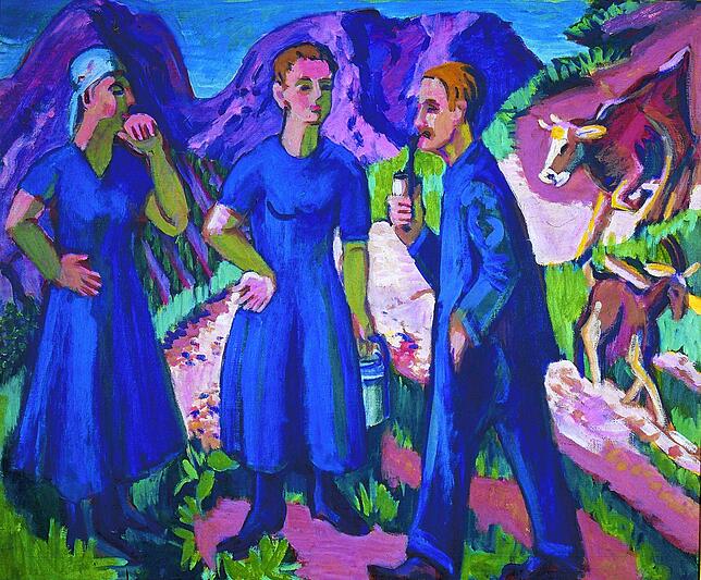 Ernst Ludwig Kirchner: &bdquo;Drei Bauern&ldquo;, 1936/37.