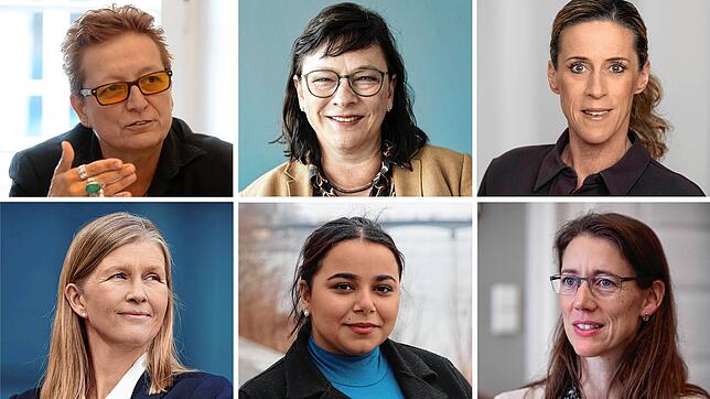 (oben von links) Karin Becker, Sabine Rein, Katharina Müller, (unten von links) Ann-Veruschka Jurisch, Nour Almohamad Alfadel und ...