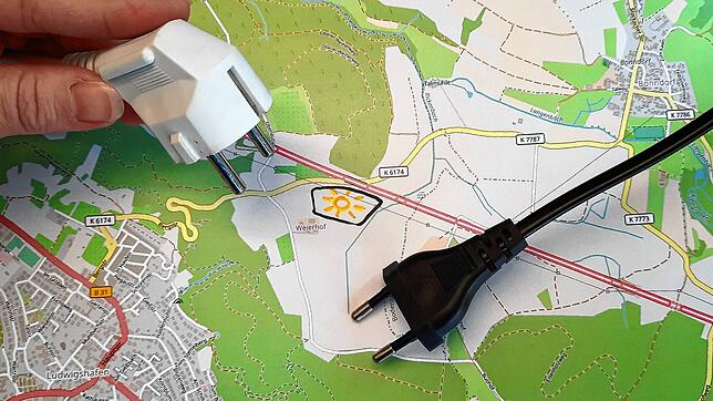 Produziert bald ein Solarpark zwischen Ludwigshafen (links unten) und Bonndorf (rechts oben) Strom? Die erste Hürde ist mit dem ...