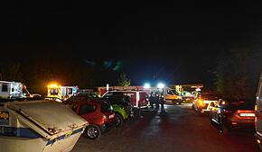 Etwa 30 Rettungskräfte waren in der Nacht von Freitag auf Samstag, 29./30. August, auf dem Freizeitgelände Weilermühle im Einsatz, ...