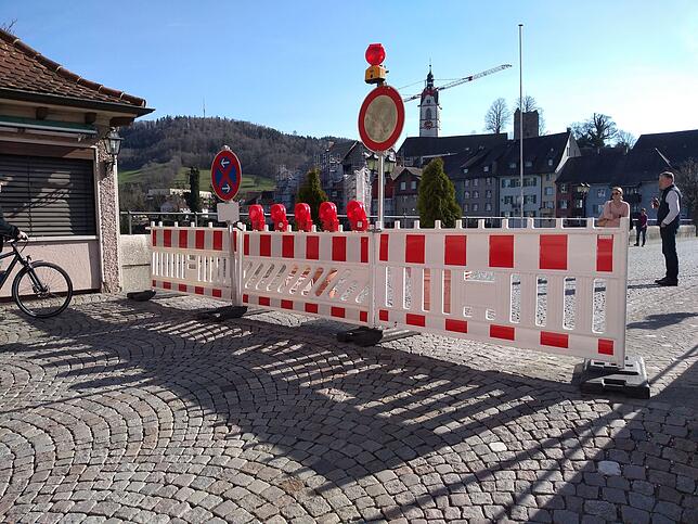 Auch die Laufenbrücke in Laufenburg war ab Mitte März 2020 gesperrt, um die Ausbreitung des Coronavirus einzudämmen.