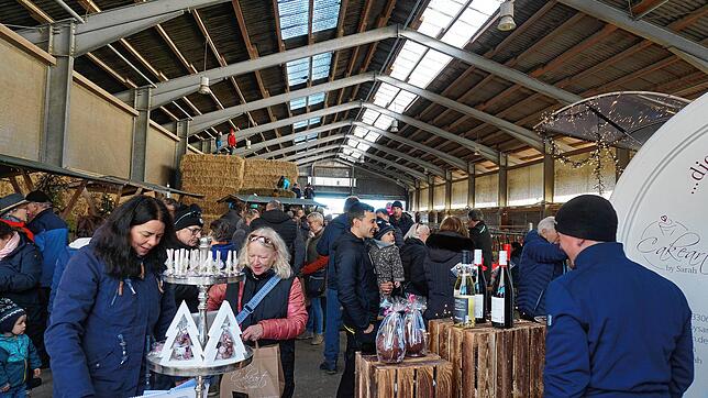 Groß ist die Resonanz beim Adventsmarkt auf dem Löffinger Haslachhof. Während die Erwachsenen die Bewirtung genießen, lieben die Kinder ...