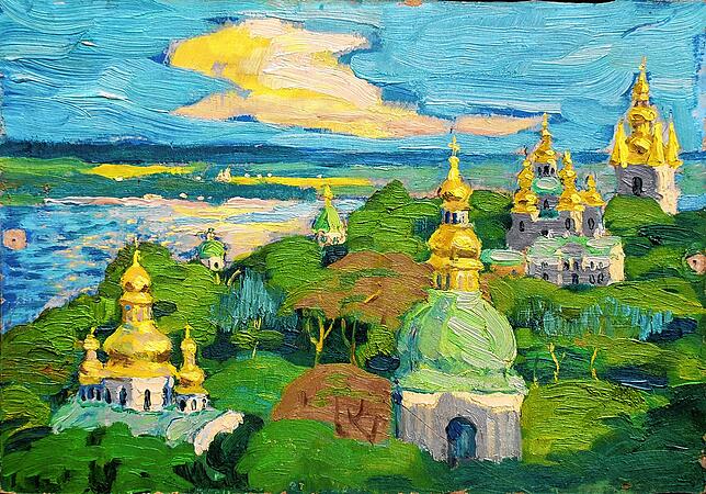 Kliment Redko: „Kyivo-Pecherska Lavra“, das Kiewer Höhlenkloster.