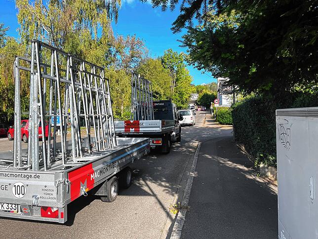 Viele Autofahrer sind von der Bundesstraße her kommend über die Liedermatte ausgewichen. Auch hier war das Verkehrsaufkommen am ...