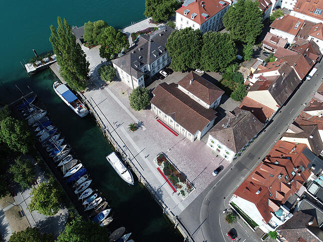 Die neu geschaffene Promenade am Mantelhafen.