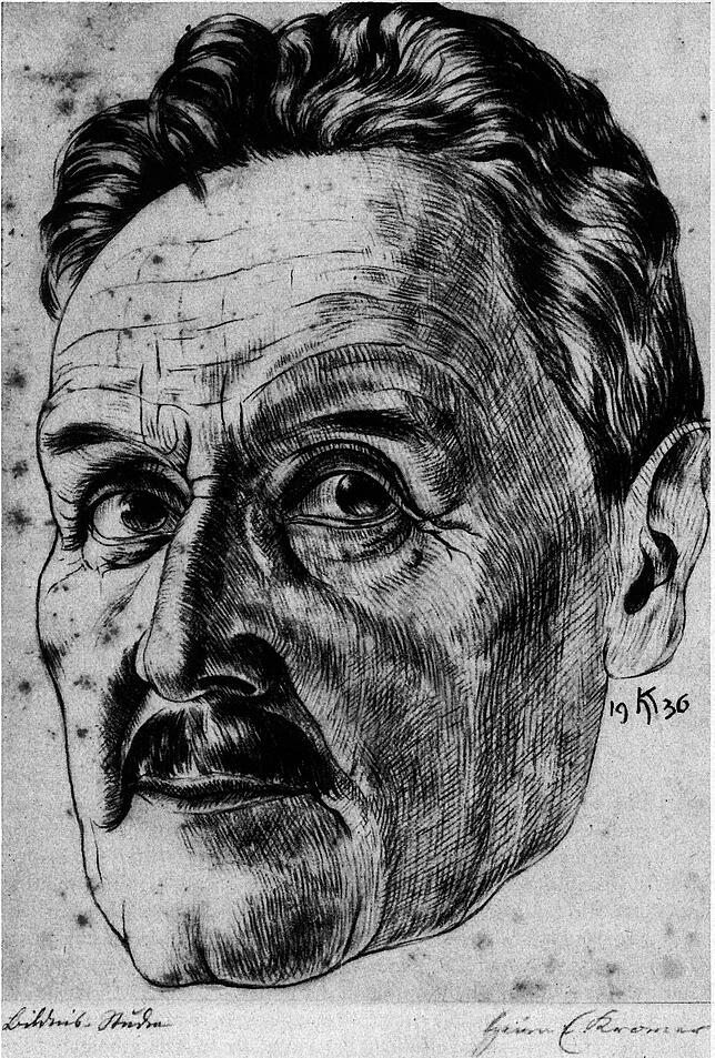 Markante Persönlichkeit: Der Schriftsteller und Maler Heinrich Ernst Kromer in seinem Selbstporträt von 1936.