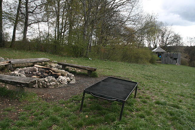 Der Grillplatz an der Burg Wildenstein.