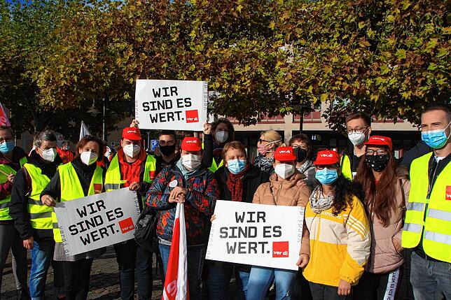 Auch ein Teil des Teams des Konstanzer Krankenhauses befand sich am Mittwoch im Streik.