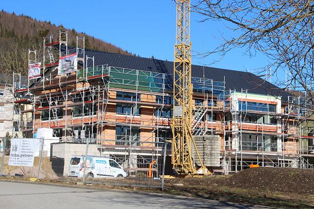 In sonniger Lage entsteht am unteren Eichberghang in Blumberg der Neubau der Kirchlichen Sozialstation.