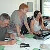 Nach dem Schließen der Wahllokale in der Gemeinde Murg waren verschiedene Teams im Einsatz, um die Wählerstimmen am Computer zu erfassen.