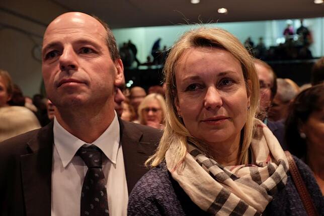 Die ehemalige Oberbürgermeisterin Sabine Becker und ihr Ehemann Martin Hahn im Kursaal im Herbst 2016 bei der Bekanntgabe des ...