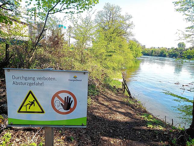 An dieser Steilstelle soll statt einer Treppe nun doch eine Rampe errichtet werden, um einen barrierefreien Zugang zur Laufenburger Acht ...