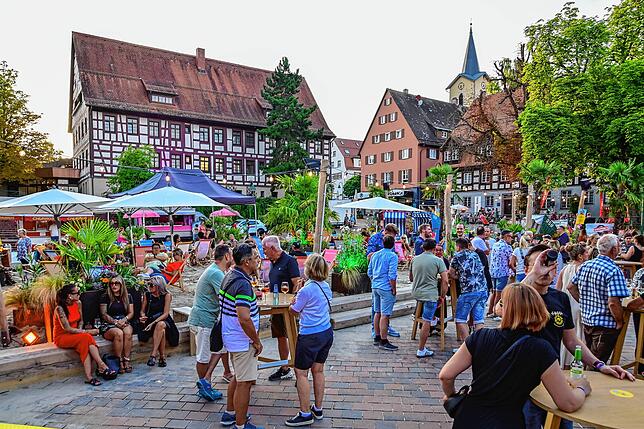 Bild 4: Urlaubsstimmung auf dem Schwenninger Muslenplatz