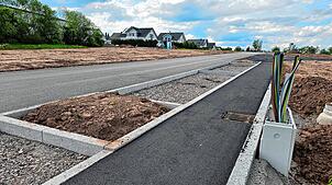 Die Erschließung im neuen Baugebiet Kälberwaid in Mönchweiler ist weitestgehend abgeschlossen. Alles ist vorbereitet, damit hier schon ...