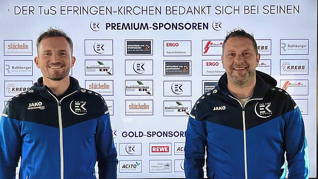 Passt beim TuS Efringen-Kirchen: Sportvorstand Stefan Hilpüsch (links) freut sich auf die Zusammenarbeit mit Trainer Werner Gottschling ...