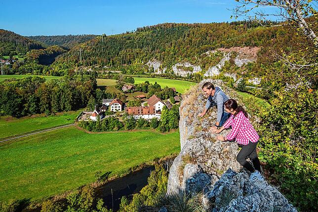 Die Rabenwand ist einer der begehrtesten Kletterfelsen im Donautal.