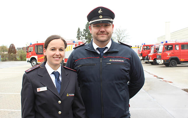 Bianca Krugger und Matthias Sauer sind die stellvertretenden Kreisjugendfeuerwehrwarte des Landkreises Sigmaringen.