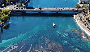 (Archivbild) Hier im April 2025 fließt nicht so viel Wasser in den Seerhein. Im Februar 1549 soll das Wasser aber sogar in die ...