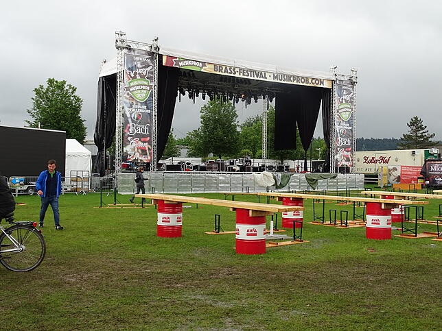 In Mitleidenschaft gezogen wurde die Hauptbühne beim Musikprob 2019.