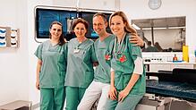 Mirije Ademi Luma, Doris Möhrle, Chefarzt Steffen Glökler und die leitende Oberärztin Caroline Kleinecke (von links) sind das primäre ...