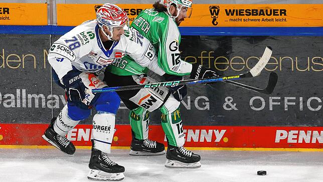 Nichts zu holen gab es für die Wild Wings (links Will Weber) im Derby gegen Bietigheim (C.J. Stretch).