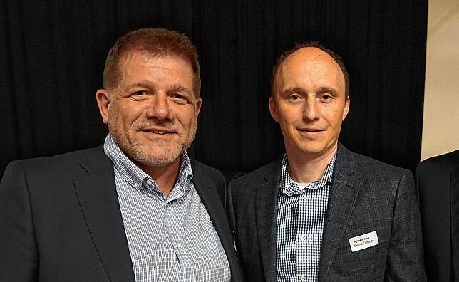 Die Flexbase-Geschäftsführer Marcel Aumer und Sascha Carroccio (von links) wollen das Technologiezentrums realisieren.