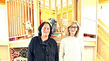 Tanja Ferraro-Wolf (links) und Claudia Steinhart von der Kinderstube. Foto: Gemeinde