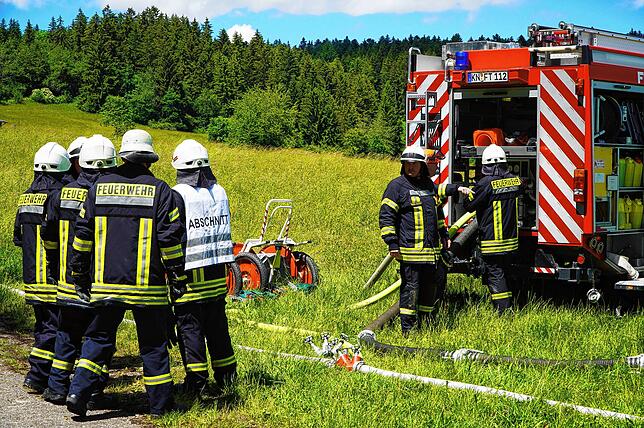 Bild 23: Bilder der Waldbrandübung der Feuerwehr Tengen