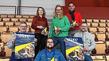 Sie organisieren das Projekt (von oben links nach unten rechts): Sabine Feist und Tamara Bambusch, beide katholische Altstadtpfarreien ...