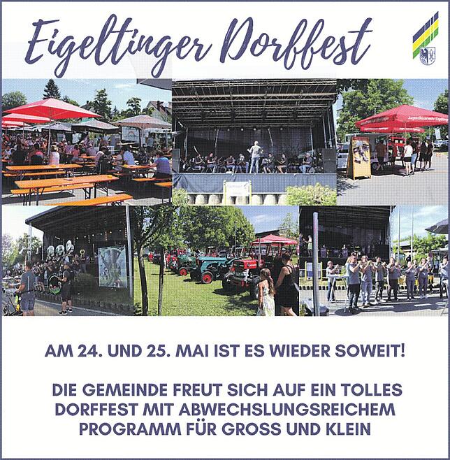 Bild 1: 21. Eigeltinger Dorffest mit JOBMESSE : Unterhaltungsprogramm für alle