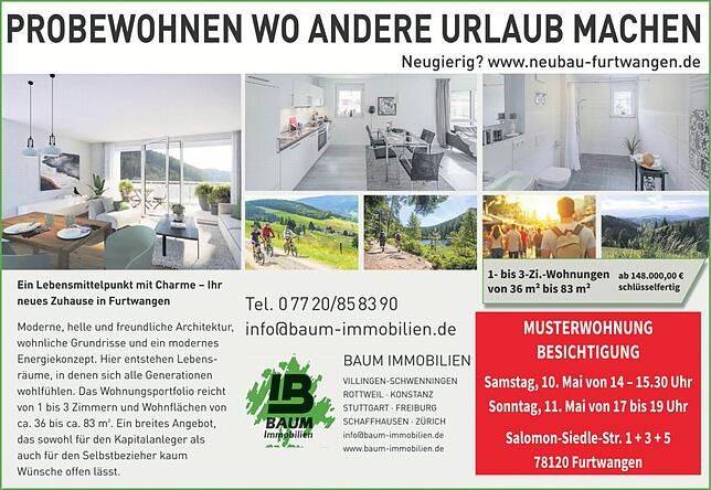 Bild 1: Neubau Furtwangen: Neubau mit Mietgarantie oder Eigennutzung