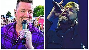 Ben Zucker und Rea Garvey (von links) bieten tausenden Fans beim Sommersound-Festival 2025 in Villingen-Schwenningen besondere ...