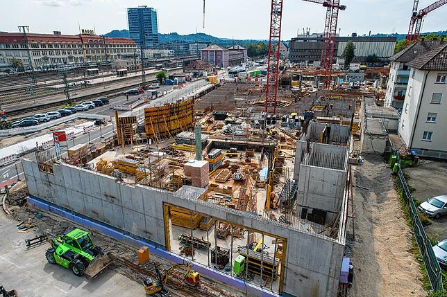 Bild 6: &bdquo;Cano zum Ersten&ldquo;: Wie sich der Bau des Singener Einkaufszentrums seit Oktober 2018 bis heute verändert