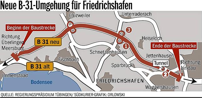 Bild 4: Der Rohbau des Tunnels der B 31-neu in Friedrichshafen ist fertig, die offizielle Abnahme folgt