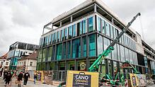 Der Neubau des Einkaufszentrums Cano am Singener Bahnhof geht zügig voran. Die Mieter können es kaum erwarten, dort einzuziehen.