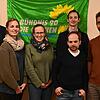 Delegierte für die Landeswahlversammlung und Vorstand (von links): Niklas Nüssle (Delegierter), Melissa Bury (Delegierte), ...