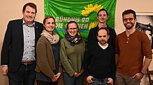 Delegierte für die Landeswahlversammlung und Vorstand (von links): Niklas Nüssle (Delegierter), Melissa Bury (Delegierte), ...