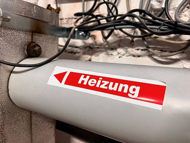 Blick in den Heizraum eines Familienheim-Gebäudes im Juli 2022.