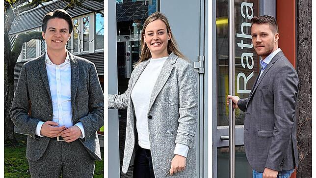 Kamen jung ins Amt: Marian Schreier, Yvonne Heine und Maik Rautenberg