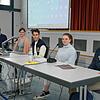 Jugendbeteiligungsprojekt: Die Schüler Noel Spingler, Mia Junkert, Noah Paffen und Laura Kanbach (von rechts) trugen im Gemeinderat vor, ...
