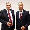 Das Vorstandsduo der Sparkasse Pfullendorf-Meßkirch, Hubert Rist (links) und Carsten Knaus.